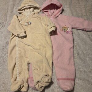Baby Girls 0-3 months Lot of 2 Lightweight One Piece Outerwear